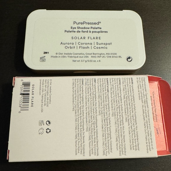 Jane Iredale Pure Pressed Eyeshadow Palette Solar Flare .7 g .02 oz X6 NIB - Picture 3 of 3